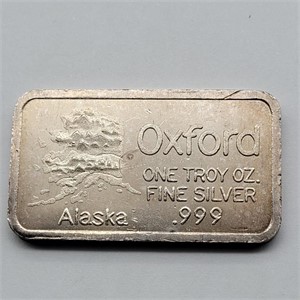 ALASKA OXFORD .999 FINE SILVER BAR