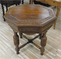 Continental Cup and Cover Oak Occasional Table.