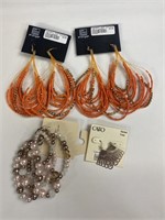 Cato and Edge Earrings and bracelets, New