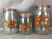 Vintage Arc France Glass Canisters