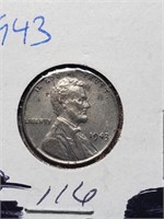 Uncirculated 1943 Steel Wheat Penny