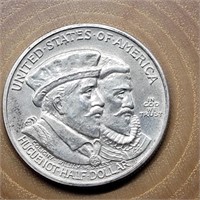 1924 HUGUENOT-WALLOON SILVER HALF DOLLAR