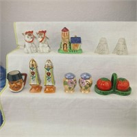 6 Vintage Salt & Pepper Shakers & Occupied Japan