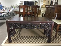 1860s CHINESE WOODEN CARVED TABLE