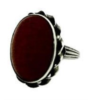 Vintage Oval Cabechon Brown Goldstone Ring