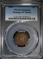 1882 INDIAN HEAD CENT PCGS GENUINE AU