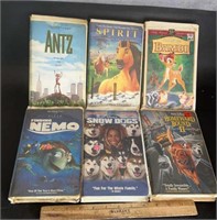 (6)VHS MOVIES W/CASES-ASSORTED