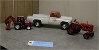 Northrup King Toy Truck & (2) Toy Tractors