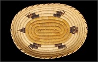 Papago Indian Hand Woven Coil Basket c. 1979