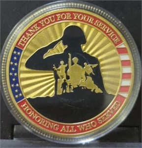 Honoring all who served veteran challenge coin