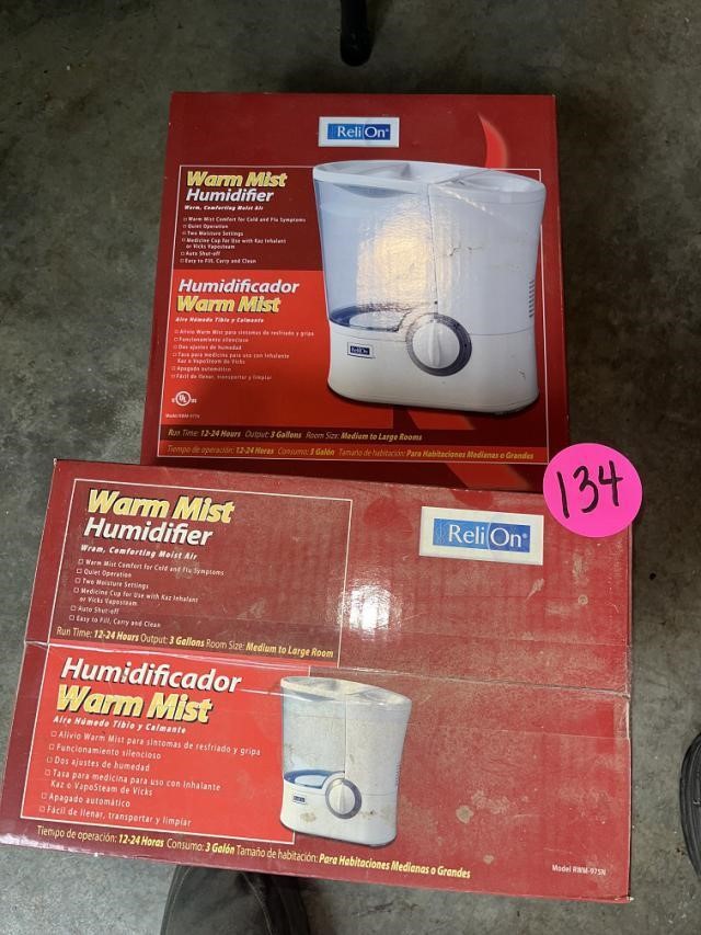(2) Warm Mist Humidifiers