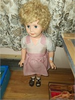 Vintage Shirley Temple Doll, Approx 36" Tall