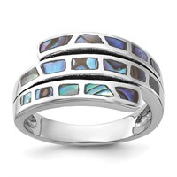 Sterling Silver- Abalone Fancy Band Ring