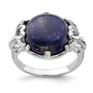 Sterling Silver- Rhodium-plated Lapis Lazuli Ring