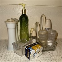 Vintage Salt & pepper shakers, soap dispenser
