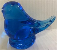 SIGNED BLOWN GLASS BLUEBIRD OF HAPPINESS