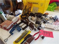 CLAMP, NEW CORDS & ASSORTED ITEMS