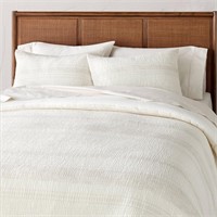 3pc King Heather Stripe Comforter Bedding Set Twil