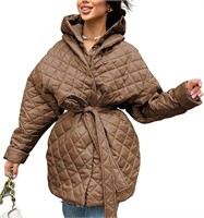 Women Button Down Quilted Jacket, Small