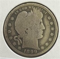 1899O Barber Quarter