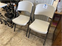 PAIR OF LIFETIME FOLDING CHAIRS