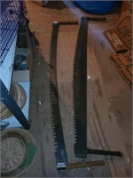 2 Antique 2 man saws