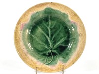 Etruscan Majolica Leaf Plate Griffen Smith & Hill