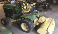 314 John Deere garden tractor with roto-tiller