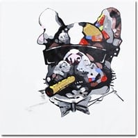 Muzagroo Art Oil Painting Cool Bulldog