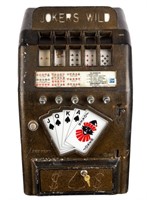 Vintage 1950s Jokers Wild Slot Machine