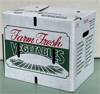 NEW 1 1/9 bushel wax lined vegetable boxes,