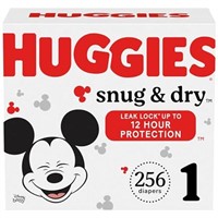Huggies Snug & Dry Baby Diapers, Size 1, 256