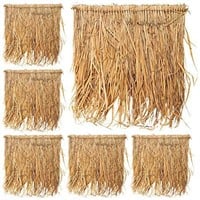 6pcs Mexican Tiki Straw Roof - Natural Palm Thatch