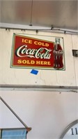 Ice Cold Coca Cola Metal Sign