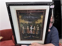 FRAMED INDIAN PAINTING ON SILK