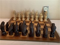 LARGE SOAPSTONE CHESS SET