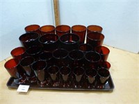 Red Glass - Glasses - Lot