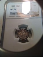 1887 10 cent piece