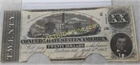 1863 Confederate Twenty Dollar Note