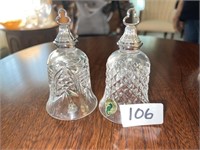 PAIR OF WATERFORD CRYSTAL BELLS