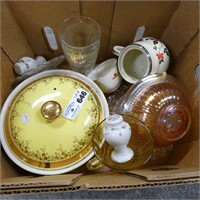 Lot of Assorted Hall, Carnival Glassware, Etc