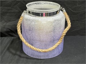 LightScapes Crackled Jar with Flameless Candle