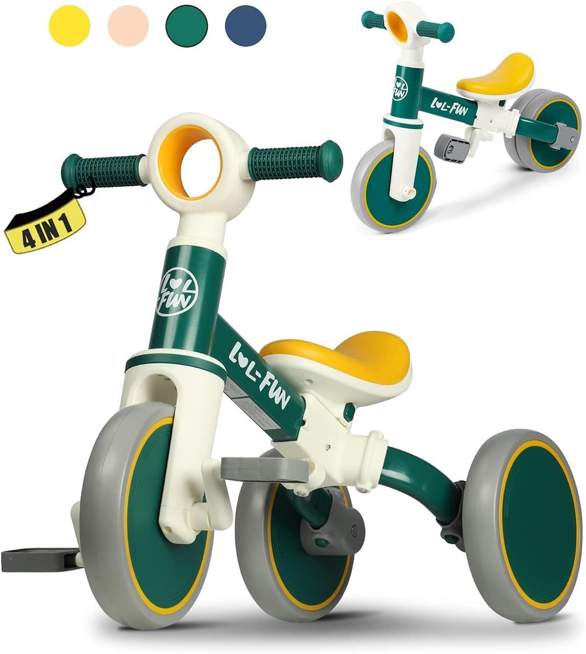 LOL-FUN Toddler Balance Bike for 1-4 Yr Olds