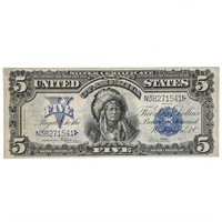 FR. 281 1899 $5 CHIEFSILVER CERTIFICATE NOTE XF