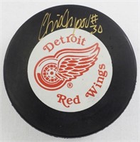 CHRIS OSGOOD AUTOGRAPH NHL RED WINGS PUCK
