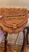 Vintage Tooled Leather Handbag from "Ethiopia"