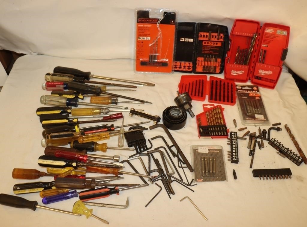 Screwdrivers, Bit Sets, Hole Saws,…