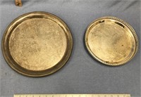 Lot with 2, silver plated serving trays    (a 7)