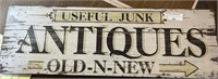 Wooden Antiques Sign