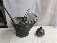 Coal Bucket with Shovel, Oil Light